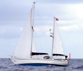 S/Y MELMAR Y unter vollen Segeln